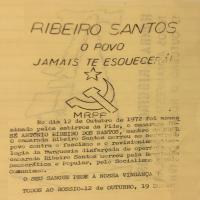 Tarjeta apelando à manifestação no Rossio