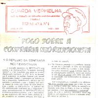 Primeira página do jornal "Guarda Vermelha" n.º 1, de abril de 1973, órgão da Federação dos Estudantes Marxistas-Leninistas (FEML)